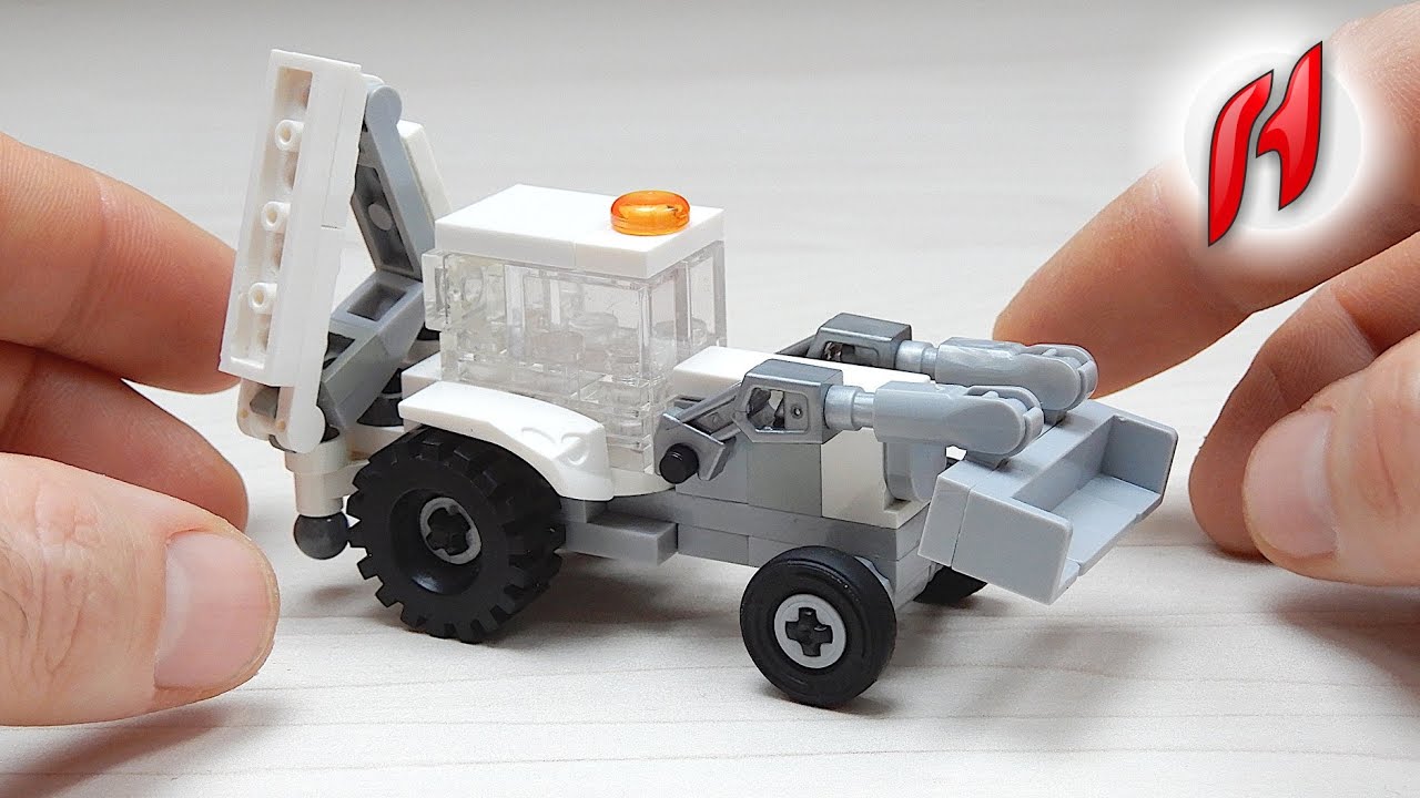 How to Build a Small Lego Backhoe Loader (MOC - 4K)