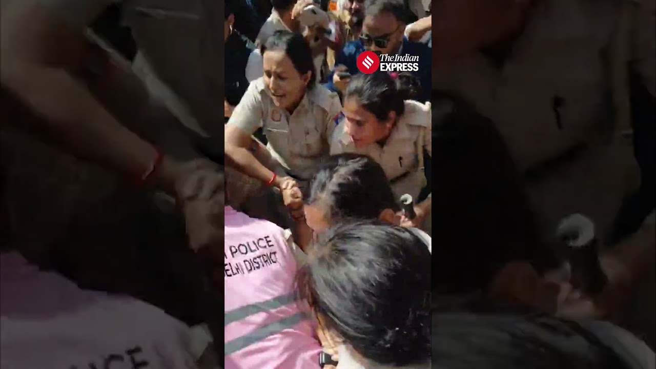 Police Detain AISA President Neha Bora At Jantar Mantar