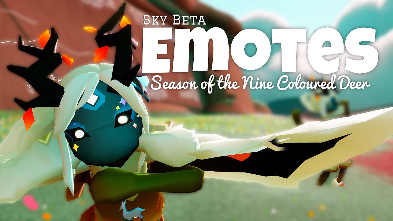 All Emotes in Nine Coloured Deers | Emotes 1 -  4 | Sky children of the light | Noob Mode