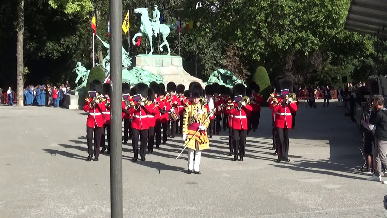 Band of the Grenadier Guards March off after Ceremony Antwerp