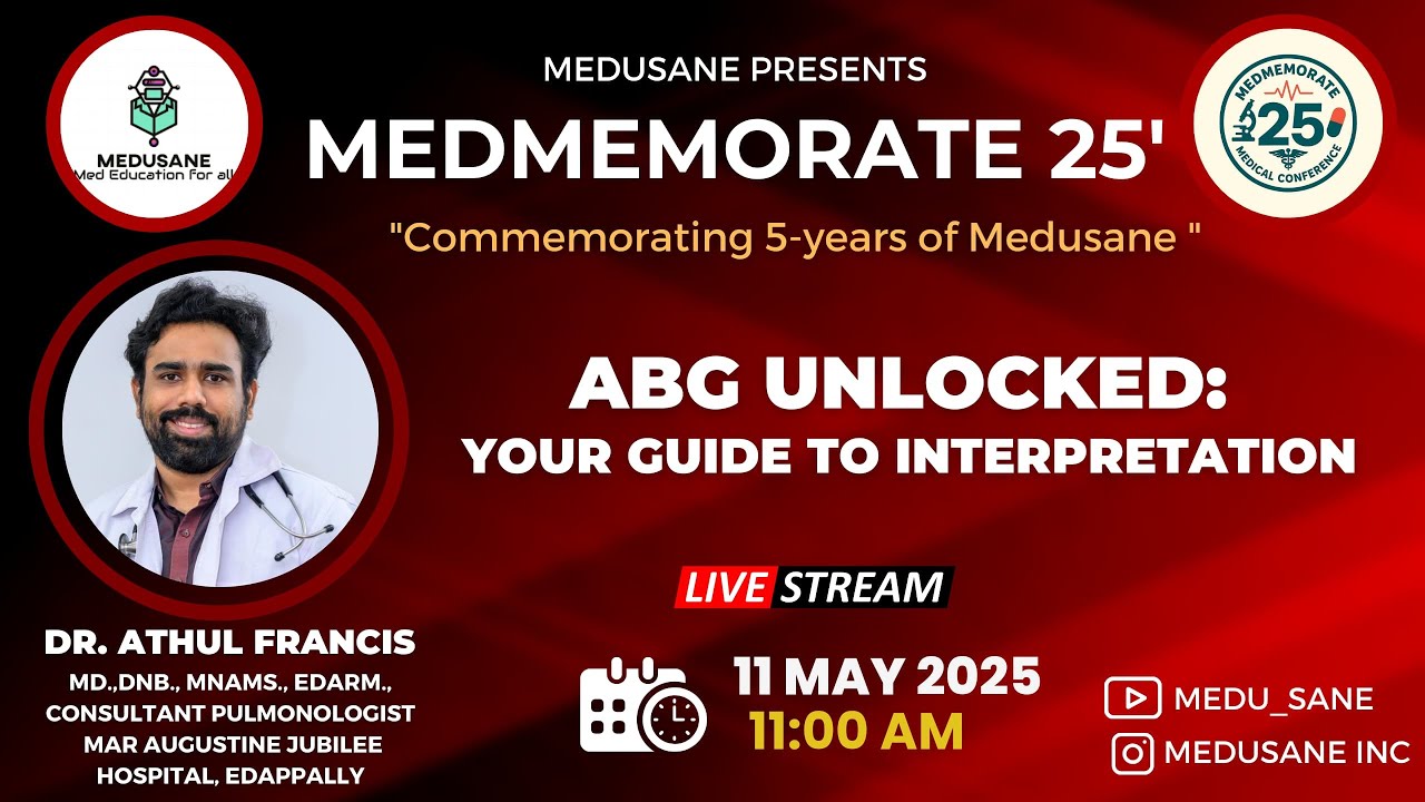 ABG Unlocked: Your Guide to Interpretation | Medmemorate ’25 | Dr. Athul Francis | Medusane Webinar