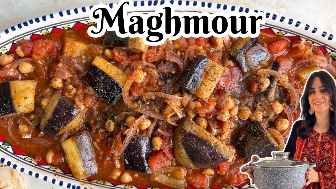 Auberginen & Kichererbsen in Tomatensoße (Maghmour) (Vegan!)