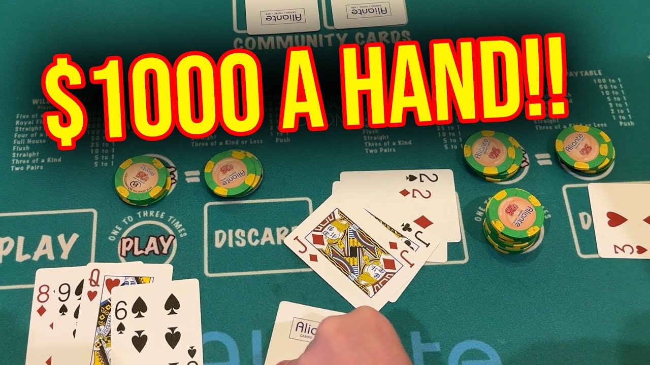 CRAZY $1000 BETS ON WILD 5 POKER IN LAS VEGAS!! #poker