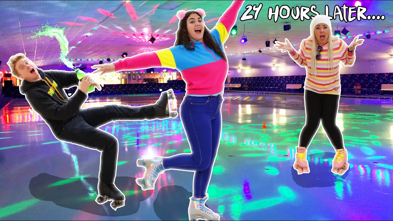 LAST TO STOP ROLLER SKATING WINS CHALLENGE!