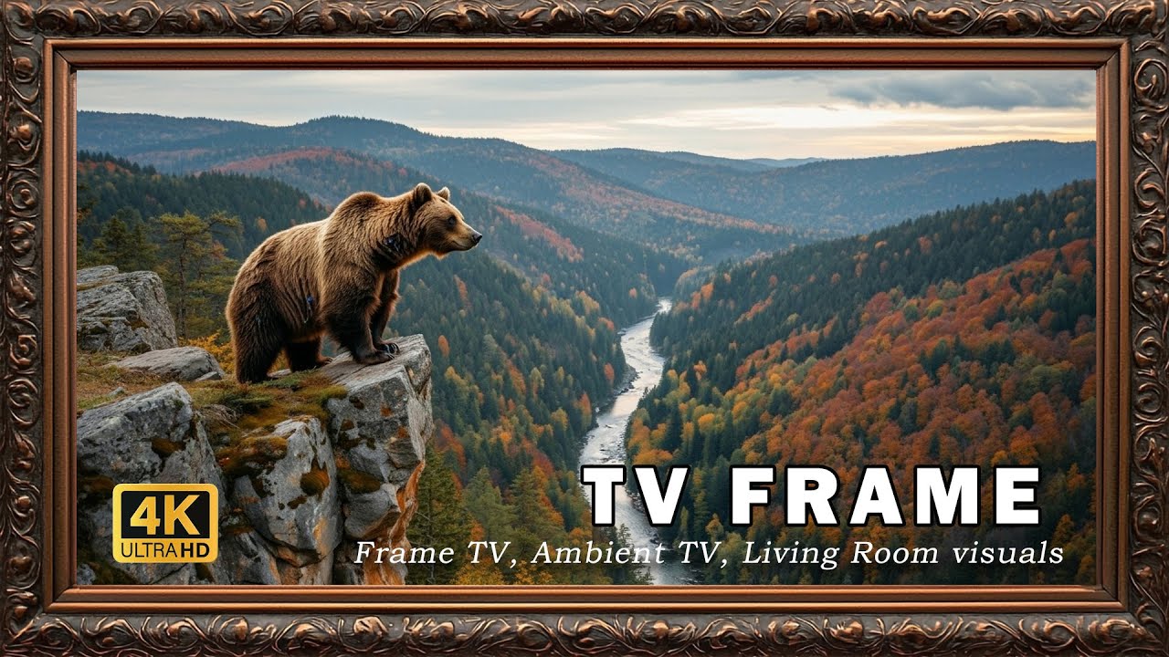 Vintage TV Frame Winter Wildlife ❄️🖼️ | Animals & Birds in Snow
