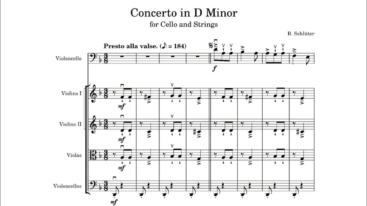 Concerto in D Minor for Cello and Strings