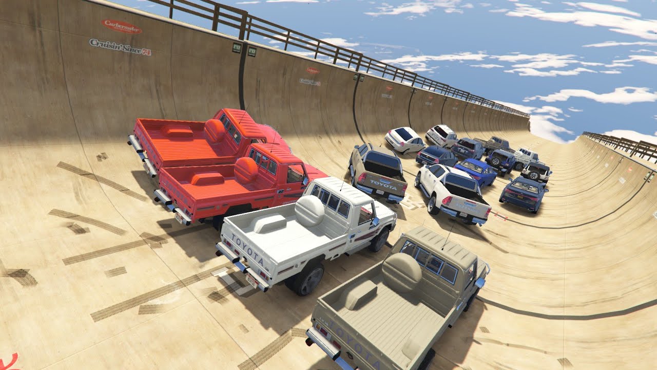 العاب سيارات تحدي النزله قراند 5 راعي الشاص وكزز هايلوكس افالون وسيارات السباق جراند 5  /فهد بن فصلا