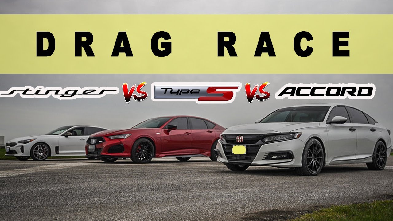 Тюнингованный Accord 2.0 против Acura TLX Type S против Kia Stinger GT AWD, наказание следует, го...