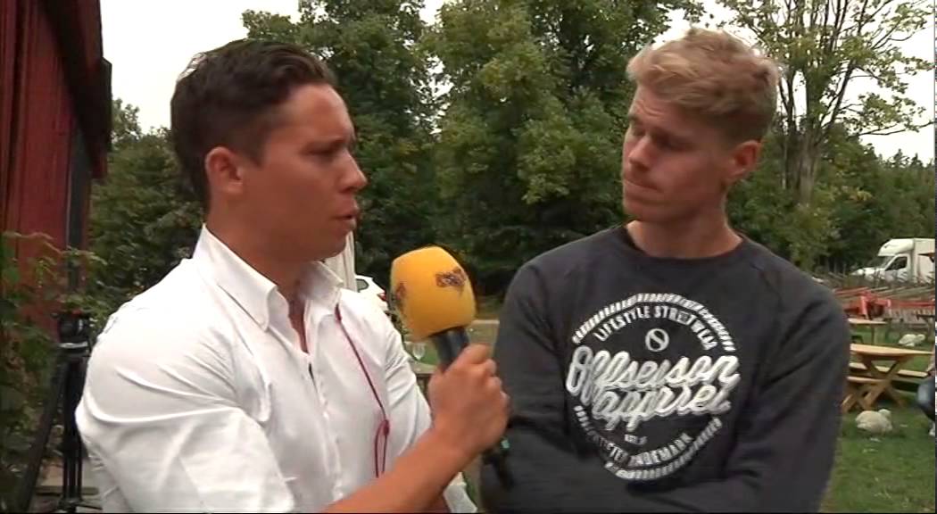 TV-bonden Pontus Hugosson i olycka i ridhuset