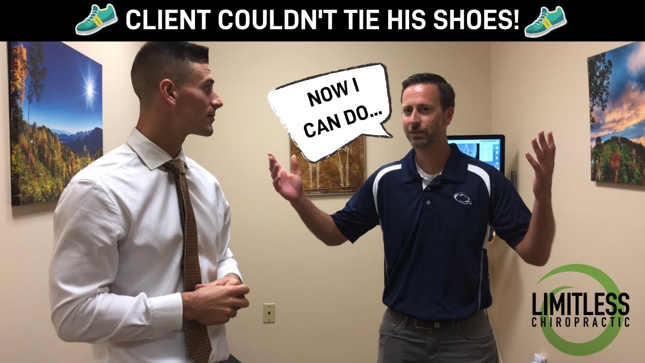 CLIENT COULDN’T TIE HIS SHOES! AND NOW...