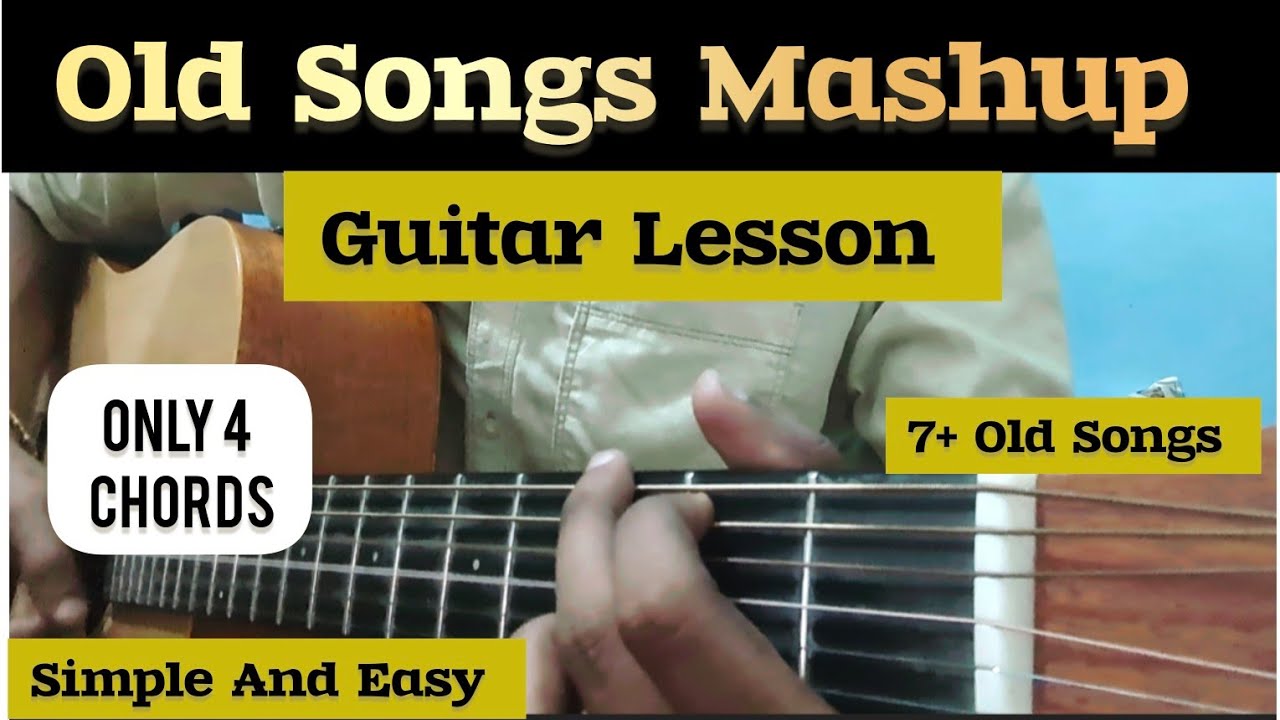 Easy Old Hindi Songs on Guitar | Old Songs Mashup | Guitar Lesson | 7+ Easy Songs