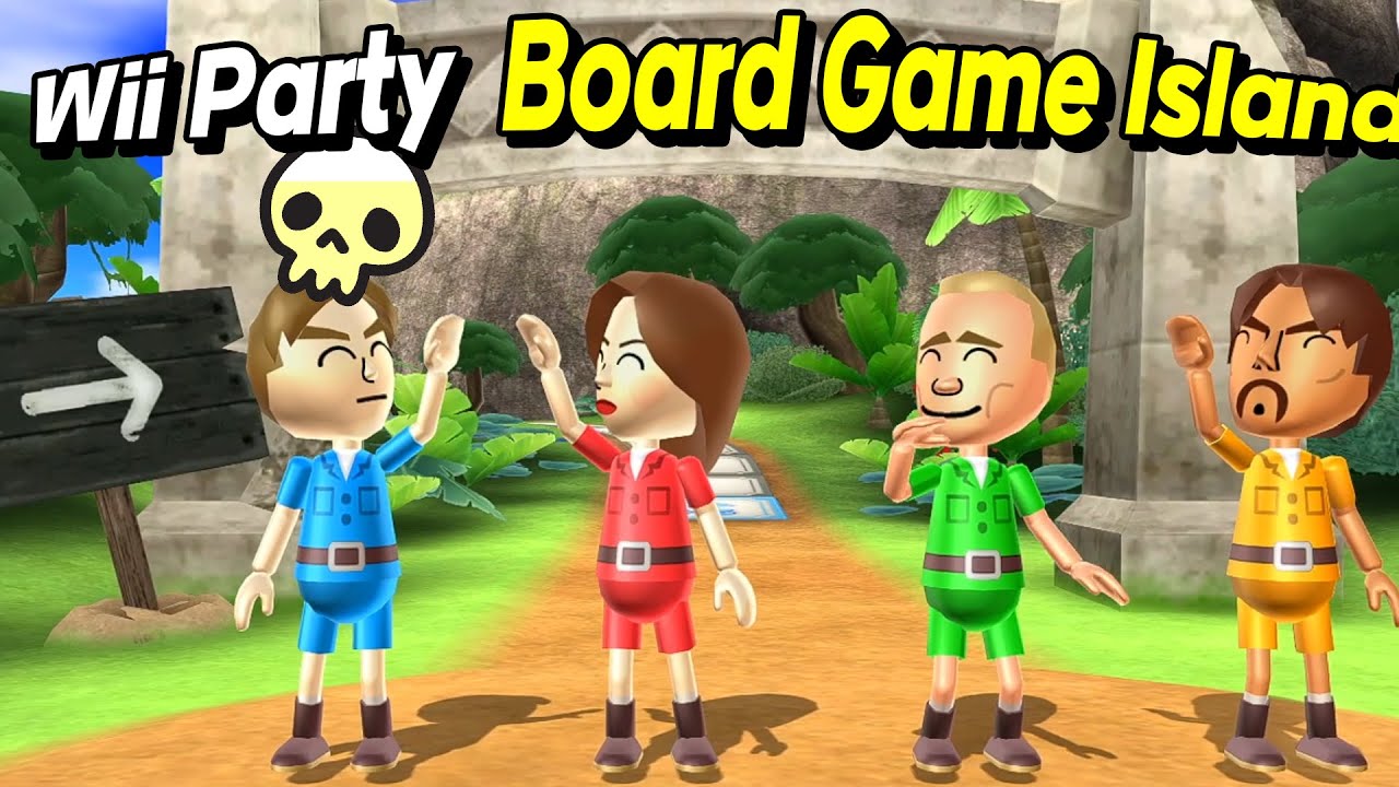 Wii Party Board Game Island gameplay | Guest B Vs Elisa Vs Fritz Vs Gabriele | AlexGamingTV | Wii파티