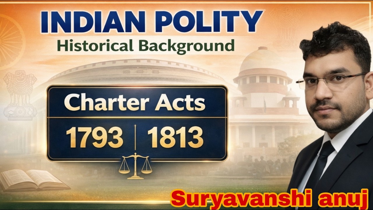 Indian Polity Historical Background | Charter Acts 1793 & 1813 | भारतीय संविधान का ऐतिहासिक विकास