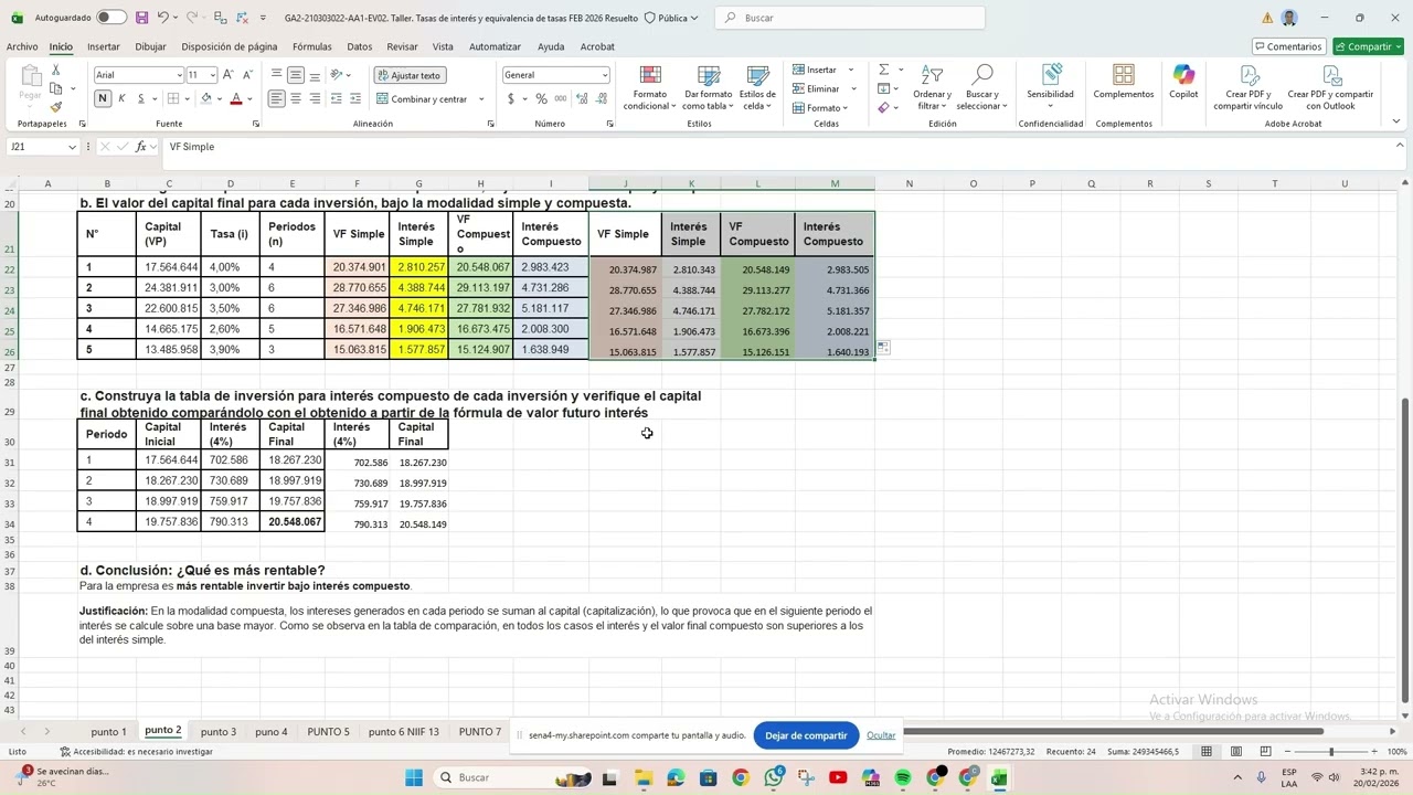 TGO Matematica financiera punto 2