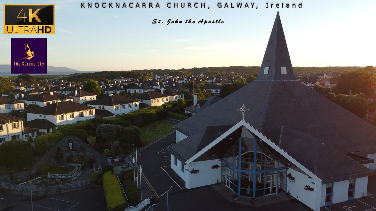 KNOCKNACARRA CHURCH, Galway Ireland, 4K VIDEO, Aerial Video, Drone Shot.