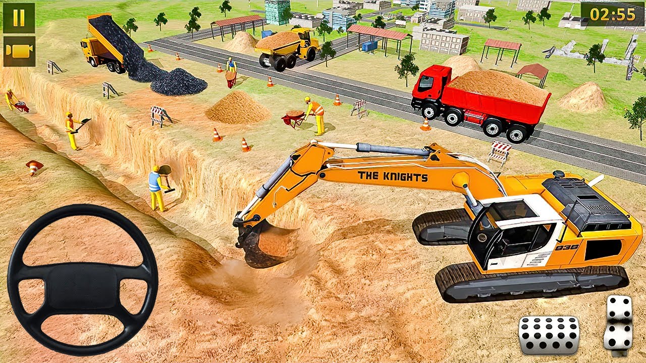 👷🏻City Road Construction Simulator 🚧 - Heavy JCB Games 2025 - Android Gameplay