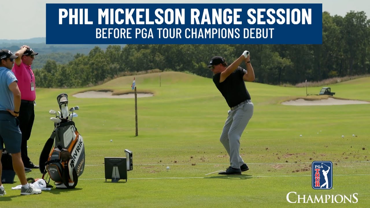 Full Phil Mickelson warm up before debut | Charles Schwab Series at Ozarks National