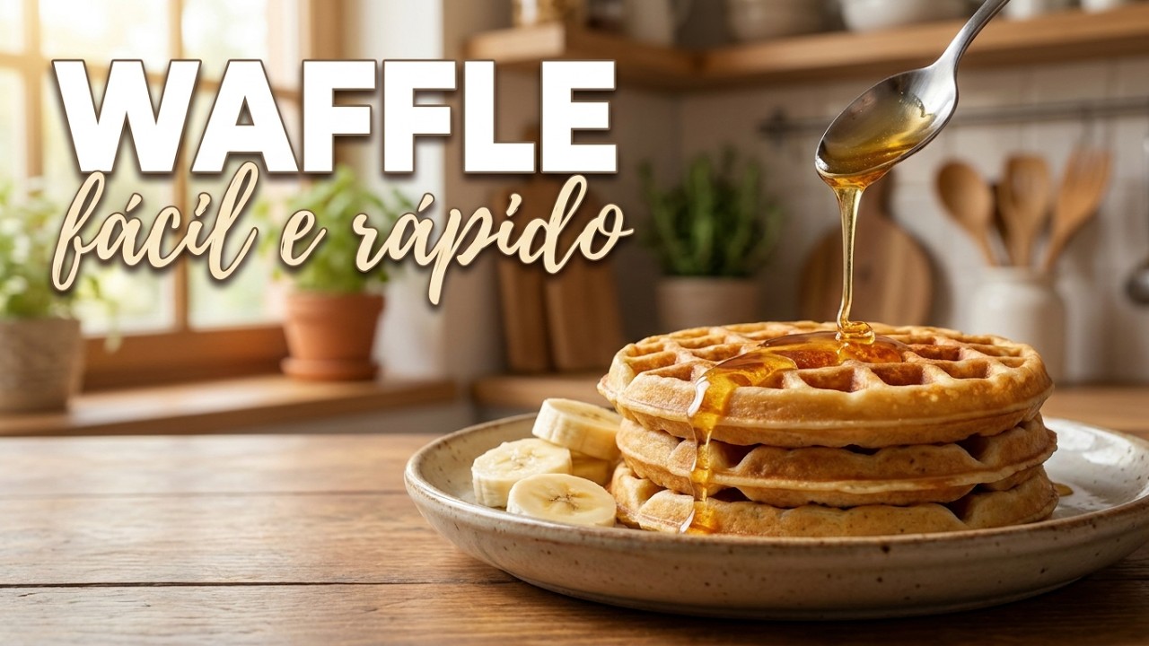 Waffle F&aacute;cil e R&aacute;pido: Perfeito para o Caf&eacute; da Manh&atilde; ou Lanche!