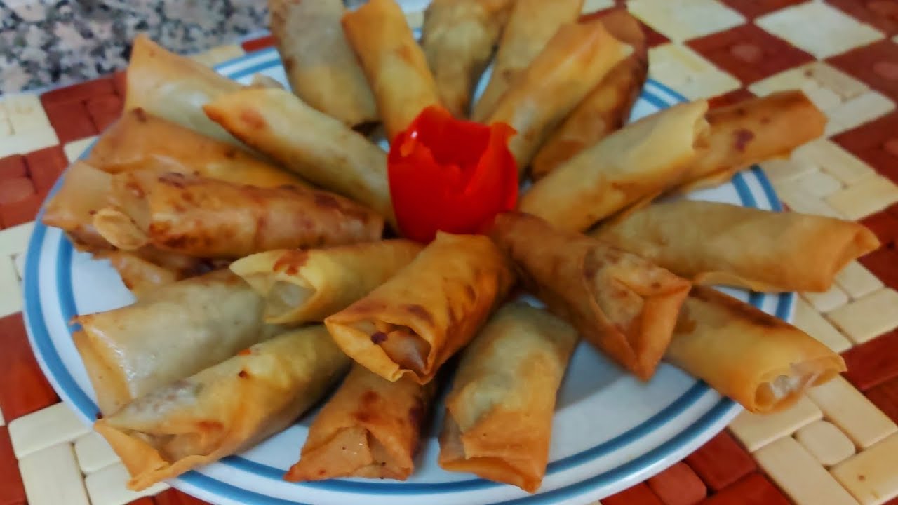 الاسبرنج رولز بحشوة مميزة ألذ_الأكلات_مع_بسمة #food #ترند #معجنات 