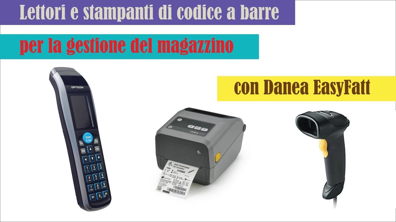 Lettori e stampanti di codice a barre per la gestione del magazzino con Danea EasyFatt
