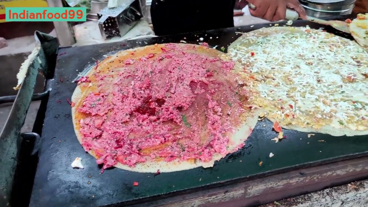 Pink Dosa of rajnagar Mumbai - Street Food in Mumbai