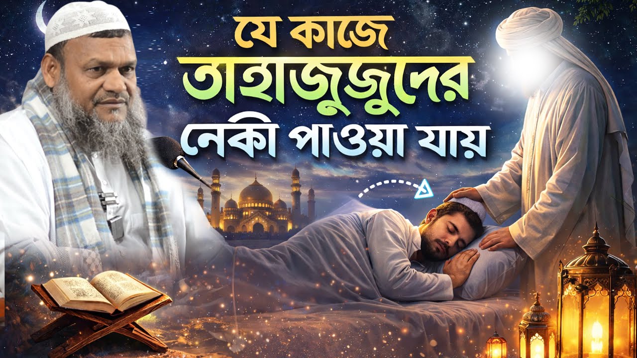 যে কাজে তাহাজ্জুদের নেকি পাওয়া যায় নতুন ওয়াজ শায়খ আব্দুর রাজ্জাক বিন ইউসুফ । New Waz