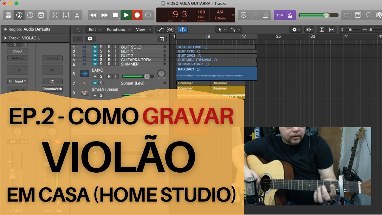 Como Gravar Viol&atilde;o em Casa - Home Studio - [Pop/Rock]