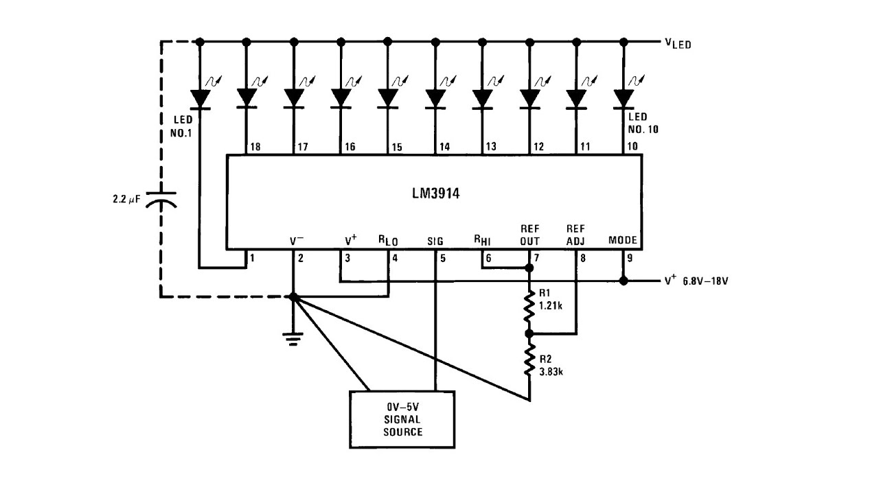 Базовые характеристики микросхемы LM3914