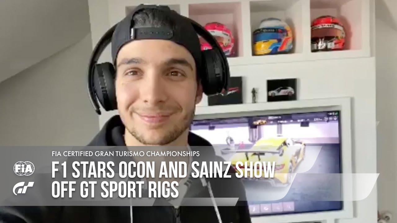 F1 stars Ocon and Sainz show us their GT Sport Sim Rigs