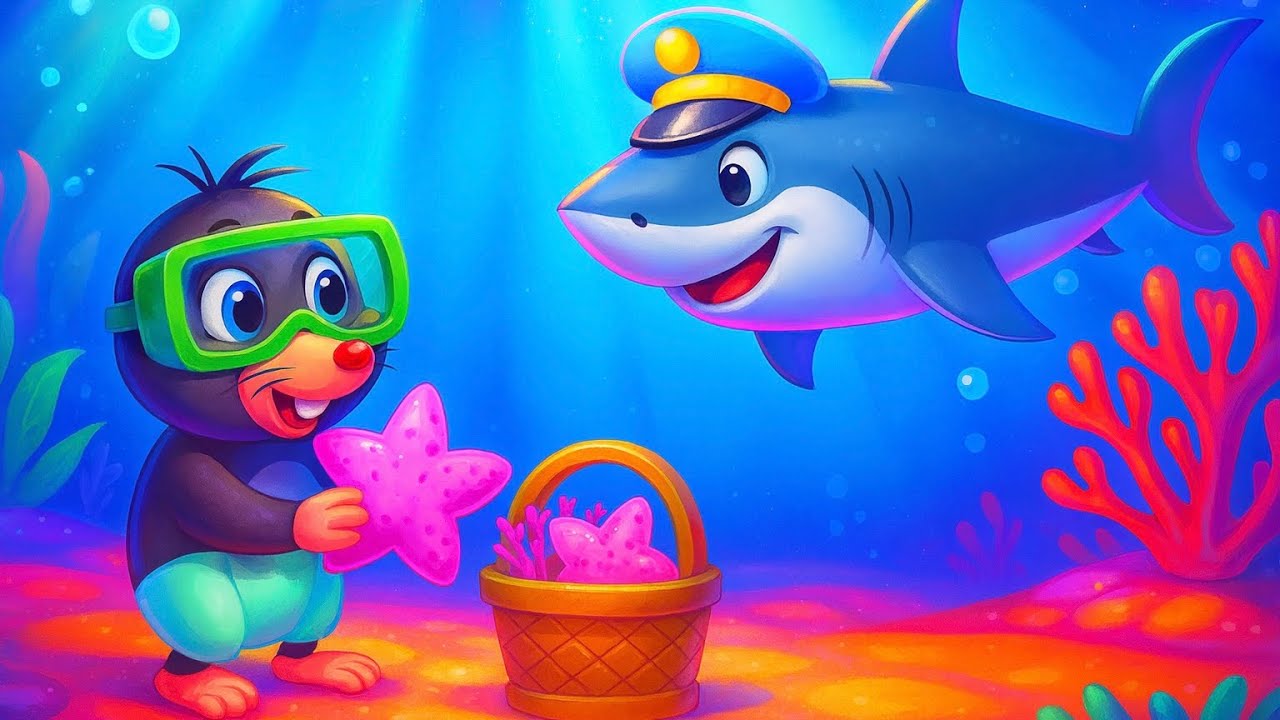 Benny Mole em Português Brasil - PATRULHA DO MAR 🌊🚓🦈 Desenho Infantil 4K