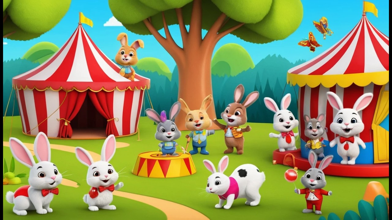 Маленький кролик организует лесной цирк
