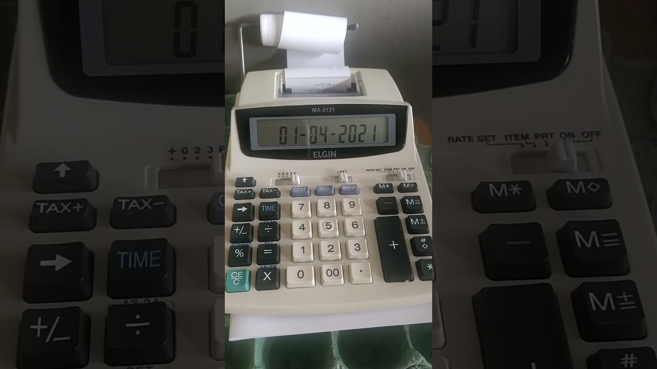 Como Alterar data na Calculadora Elgin