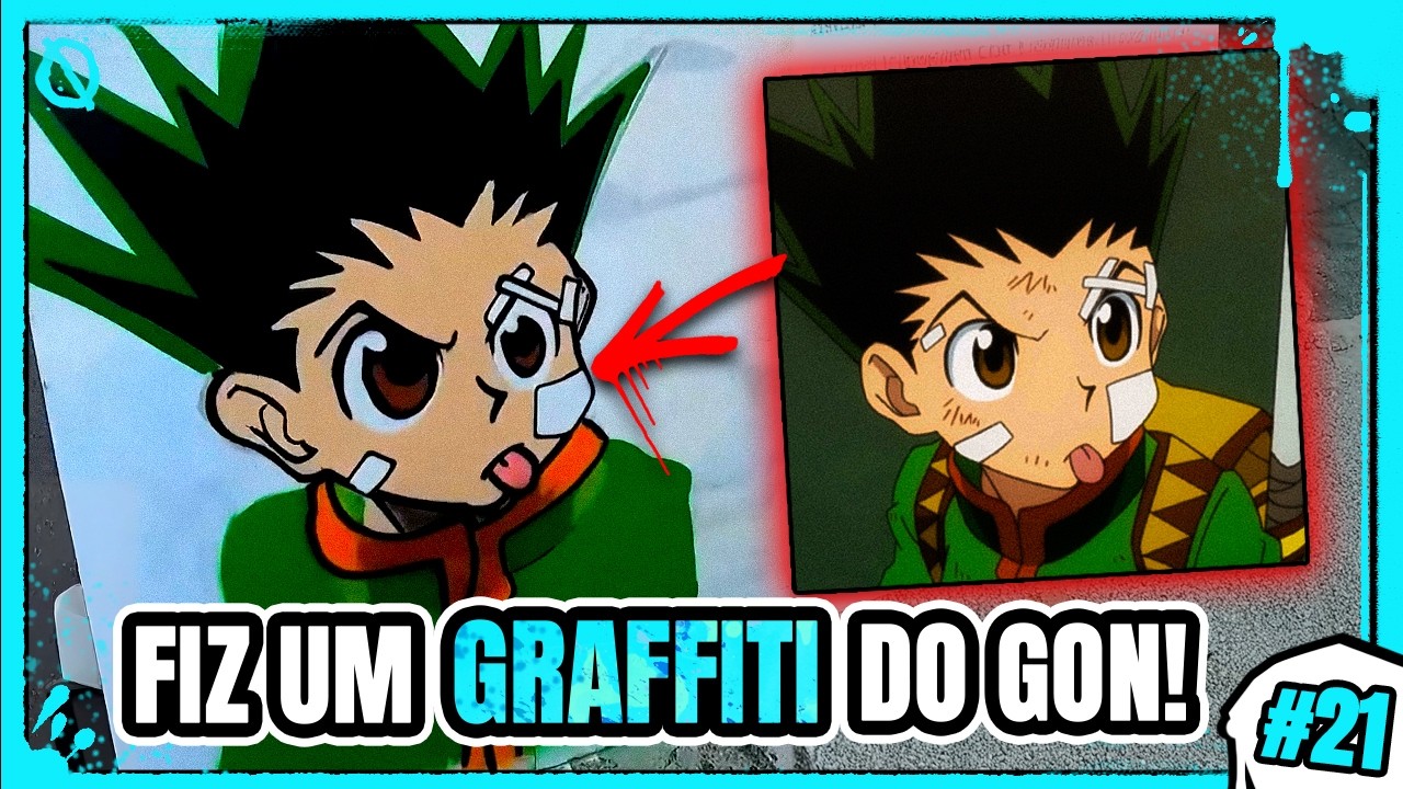 Transformei Hunter x Hunter em GRAFFITI ao vivo num evento de anime 😱🔥
