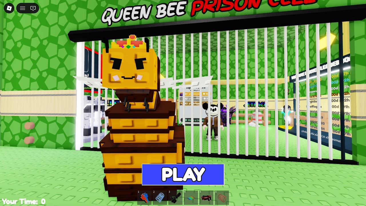 QUEEN BEE PRISON RUN! (OBBY) #roblox #scaryobby #obby