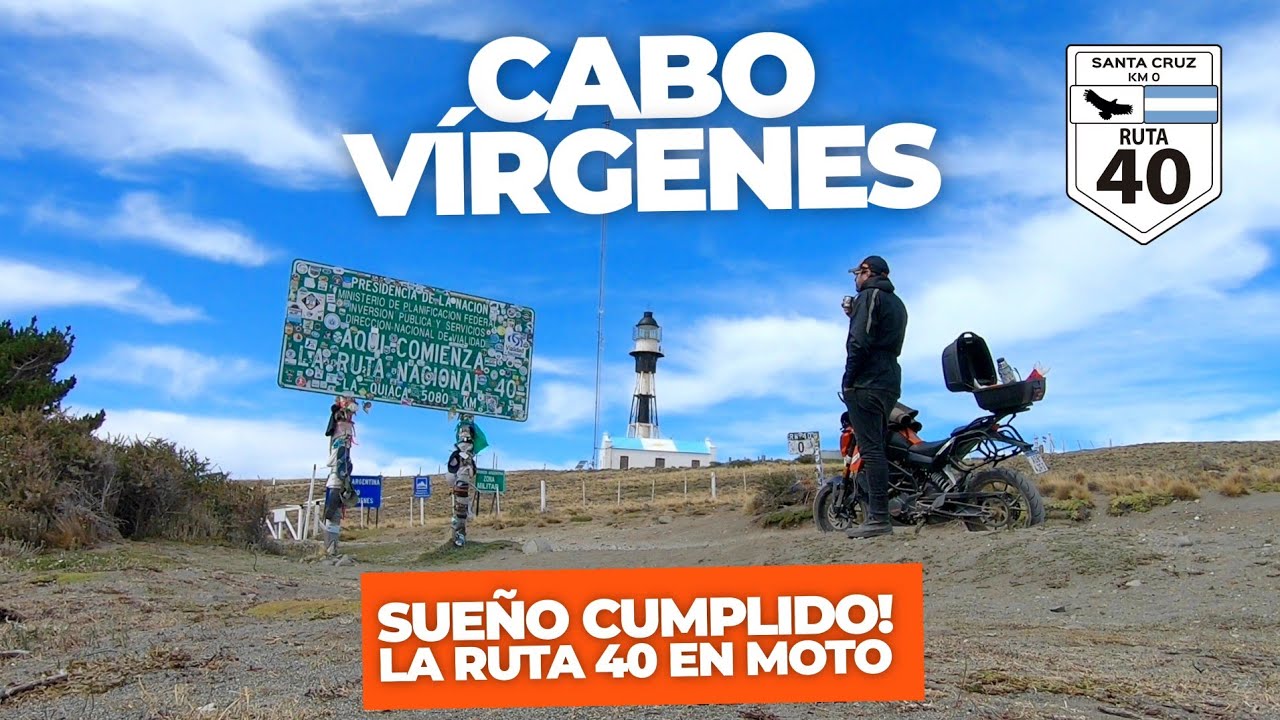 La RUTA 40 en MOTO | 89/90 | De Río Gallegos a Cabo Vírgenes | SUEÑO CUMPLIDO!!!