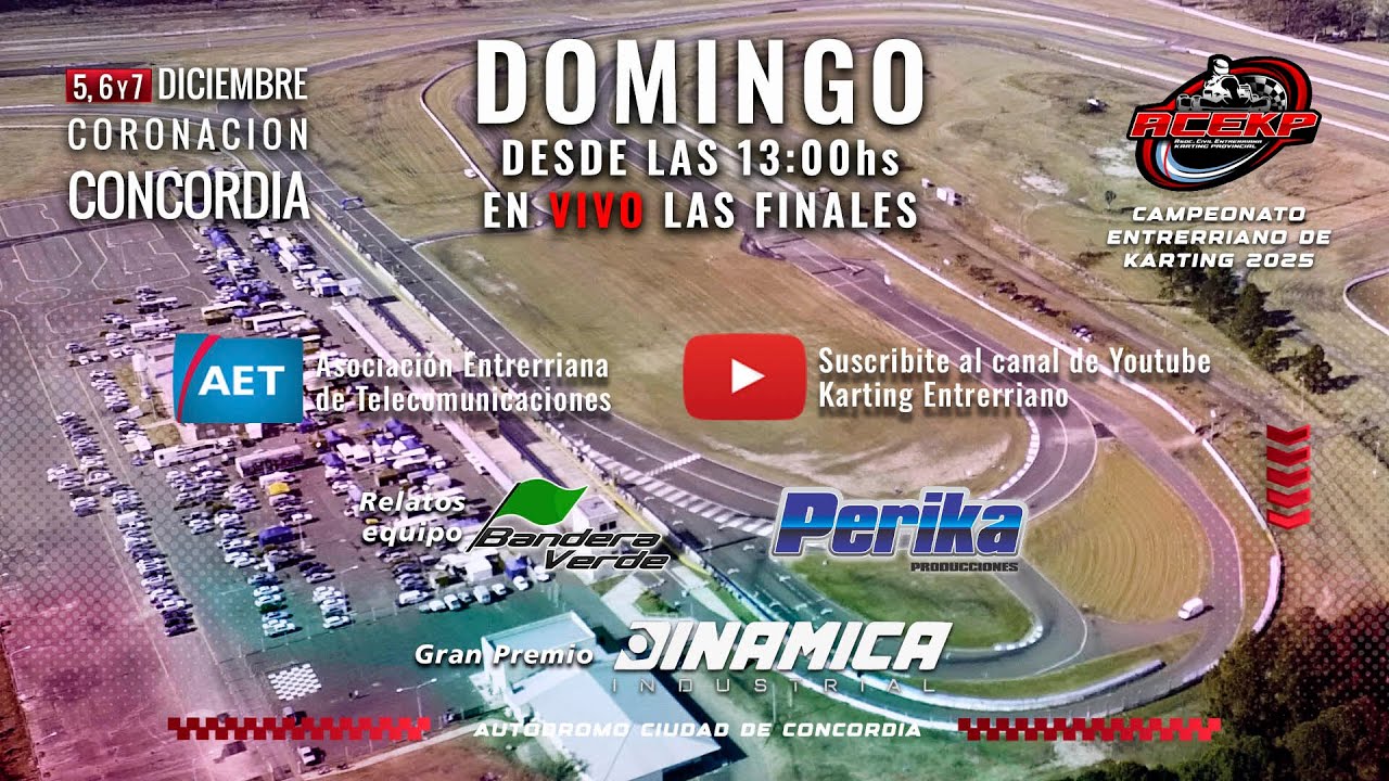 EN VIVO - Fecha 10 - Autódromo de Concordia - Premio Coronación - 7/12/2025 - ACEKP