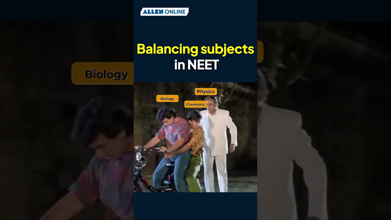 Balancing Physics, Chemistry & Biology for NEET Be Like&hellip; 😂 | #neetmemes