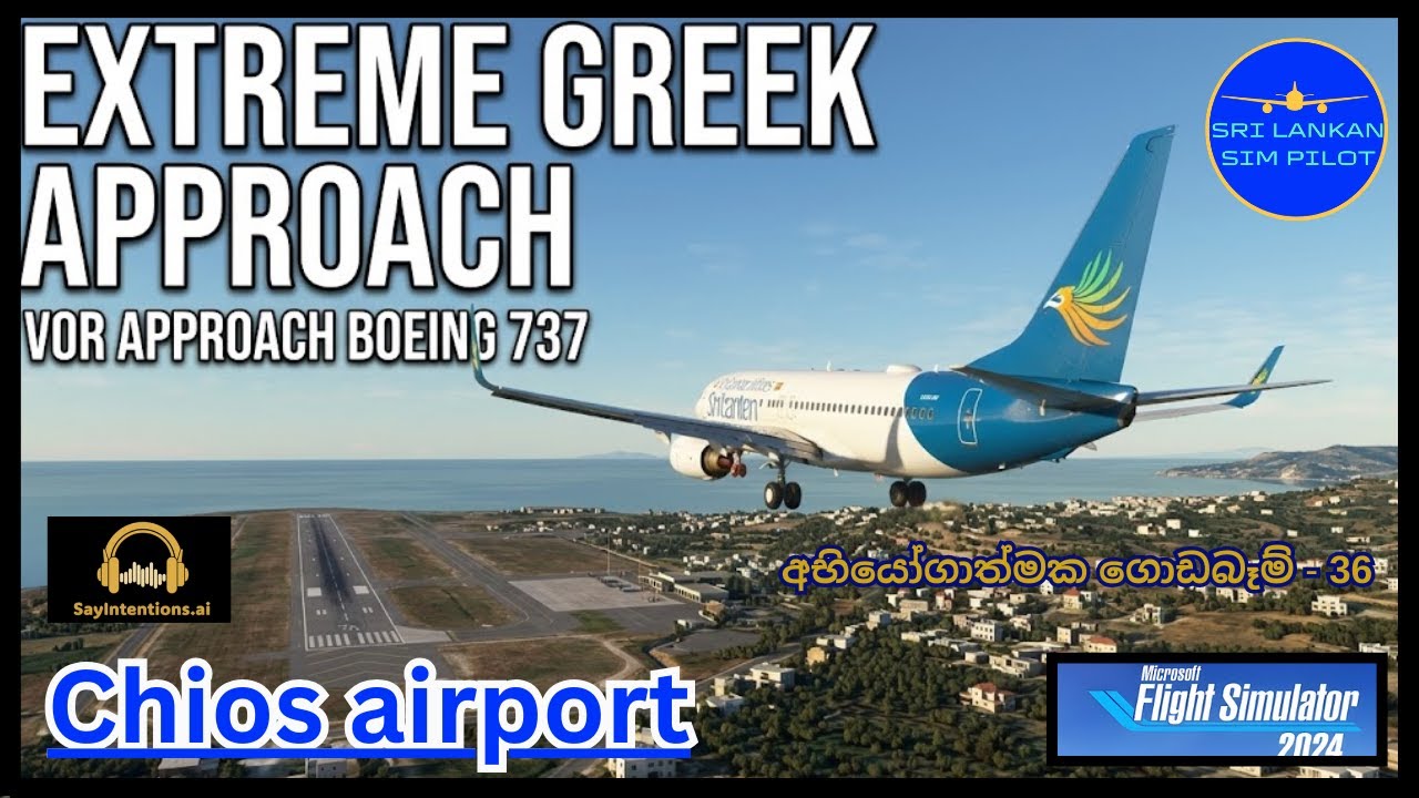 Extreme Greek Approach! 🇬🇷 Boeing 737-800 VATSIM | LGHI VOR Runway 01 [MSFS 2024]