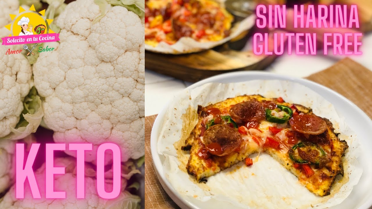Pizza Keto| Pizza Sin Harinas | Pizza de Coliflor SÚPER FÁCIL en Air Fryer