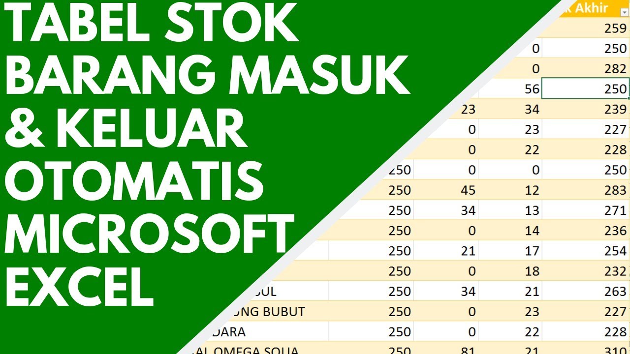MEMBUAT LAPORAN STOK BARANG MASUK & KELUAR OTOMATIS DI MICROSOFT EXCEL - TEACH ID