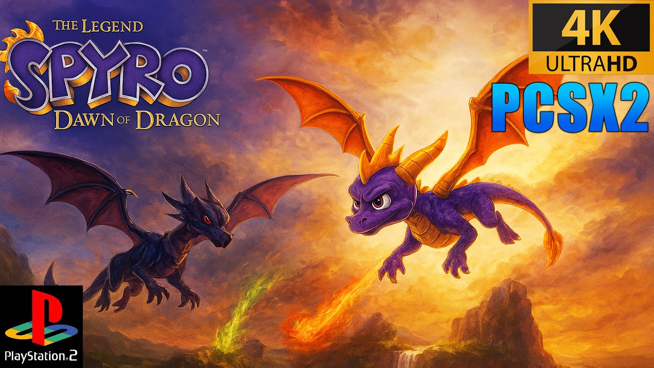 Легенда о Спайро: Рассвет Дракона | Ночной эмулятор PCSX2 | Набор HD-текстур | 4K 60FPS UHD