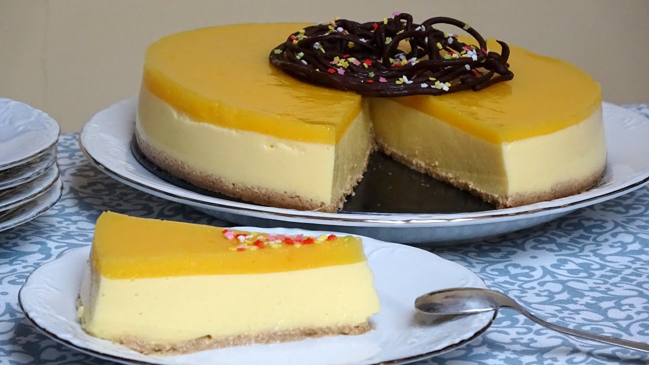 TARTA DE MANGO SALUDABLE, SIN HORNO Y SIN AZÚCAR AÑADIDO,🍰HEALTHY MANGO CAKE, NO ADDED SUGAR