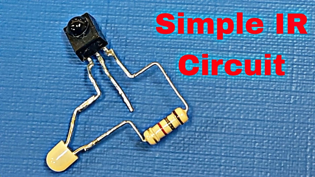 Simple 3-Pin IR Sensor Circuit with 1K Resistor & LED | Easy IR Module Project