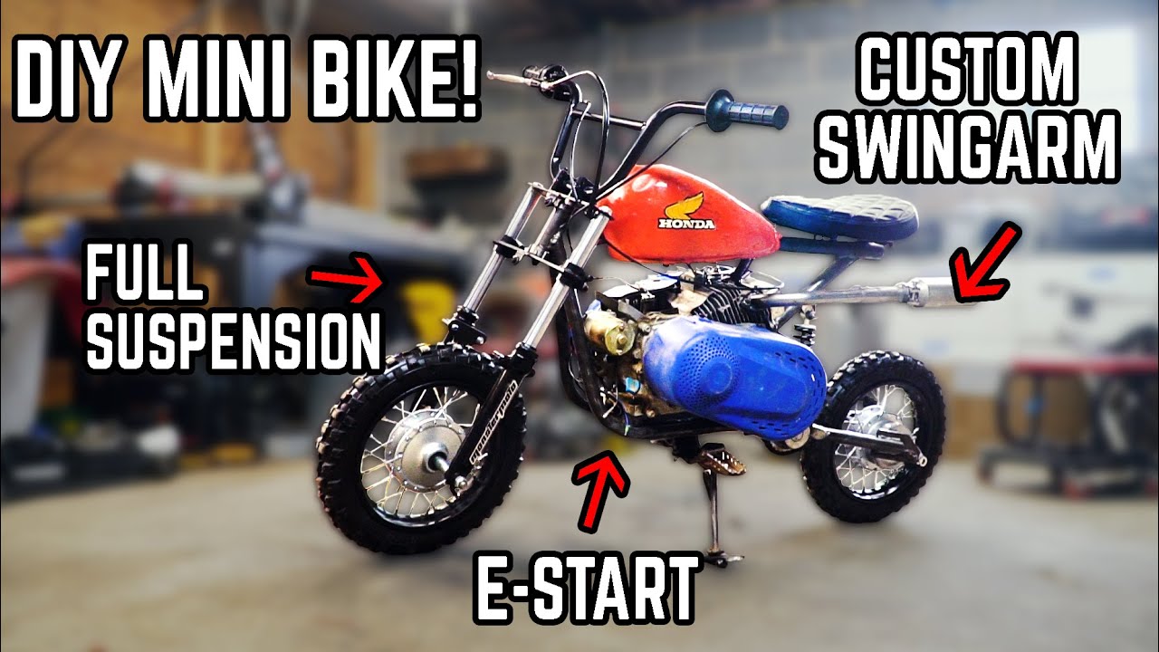 Our DIY Full Suspension Mini Bike is FINISHED! | SIMPLE Mini Dirt Bike Pt. 2