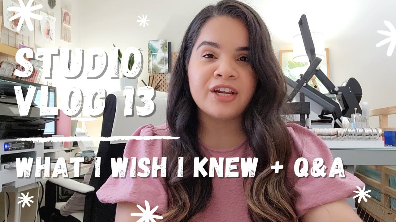 studio vlog 13 - how I started my shops, what I wish I knew, etsy tips + Q&A, packing orders