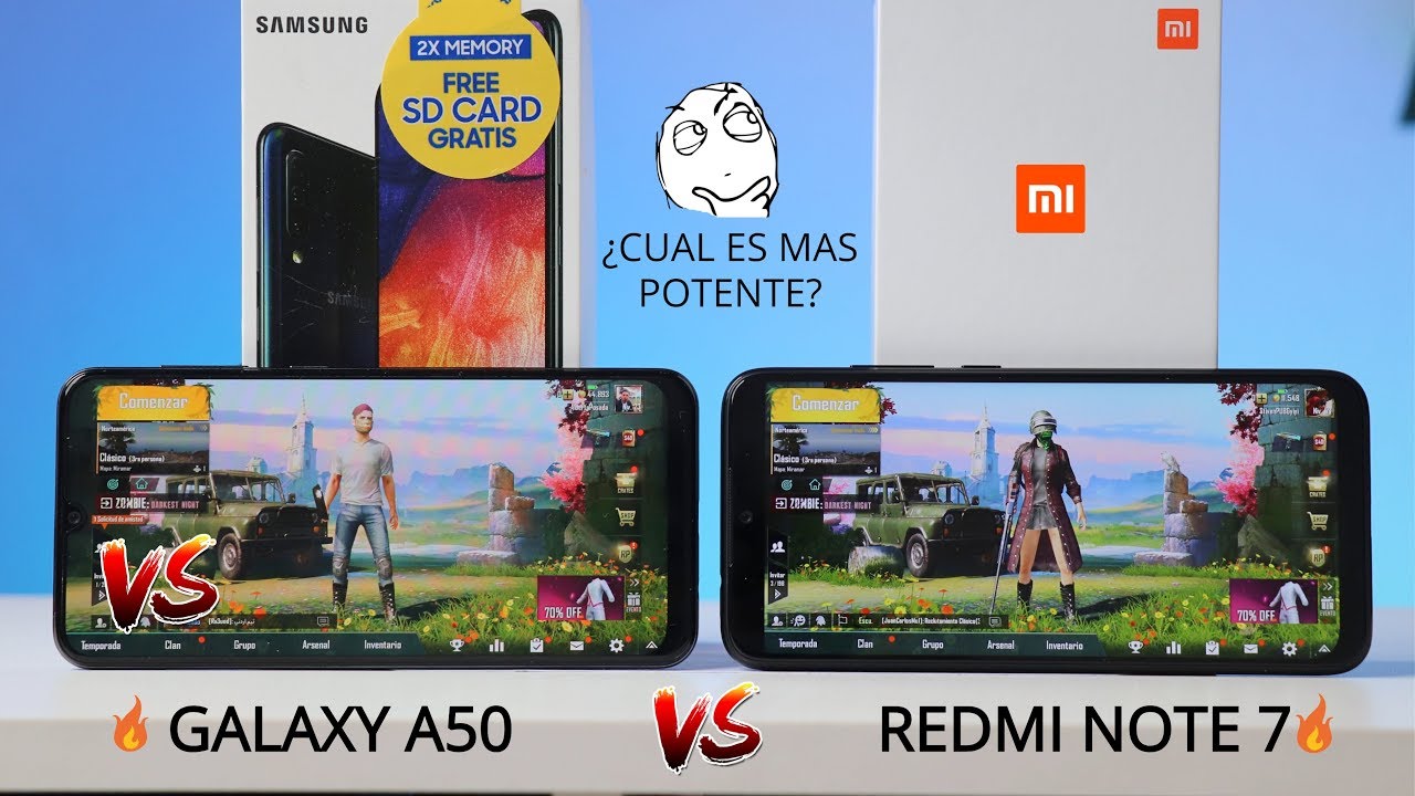 🔥Prueba de Rendimiento Xiaomi Redmi Note 7 vs Samsung Galaxy A50