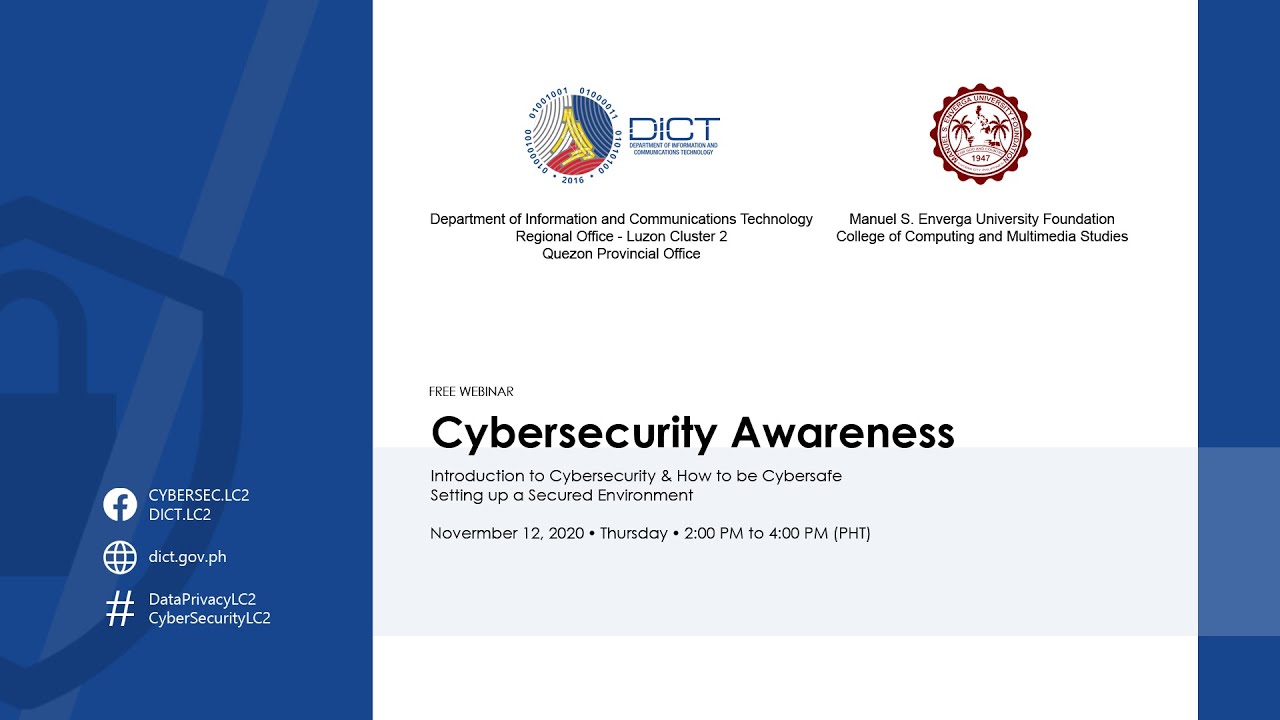 DICT-MSEUF: Cybersecurity Awareness Webinar