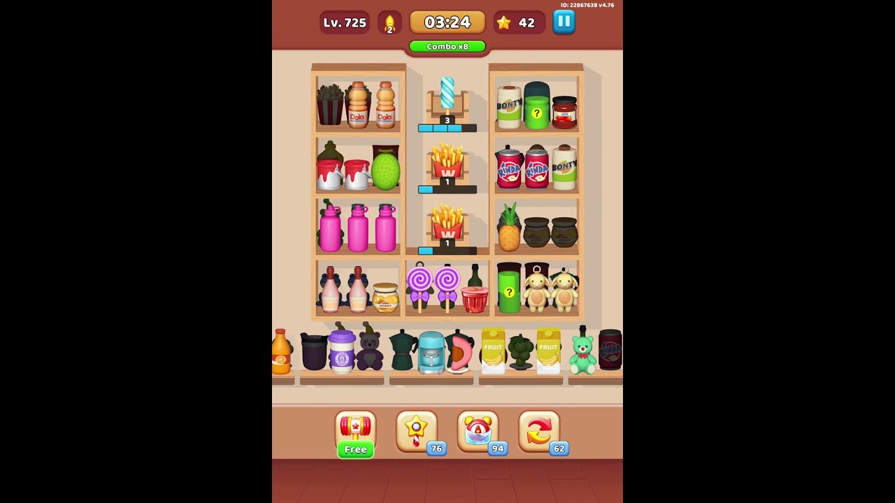 Goods sorting level 725