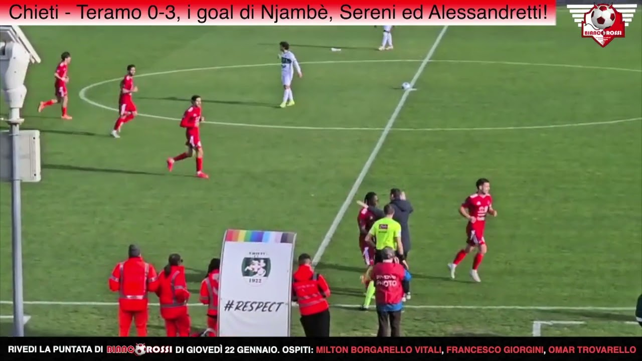 Chieti - Teramo 0-3, i goal di Njambè, Sereni ed Alessandretti! (audio originale)