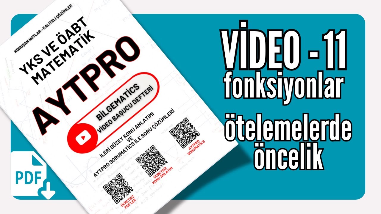 11- (EK) FONKSİYONLARDA ÖTELEME - DÖNÜŞÜM - SİMETRİ ÖNCELİK SIRASI / AYT VE ÖABT MATEMATİK